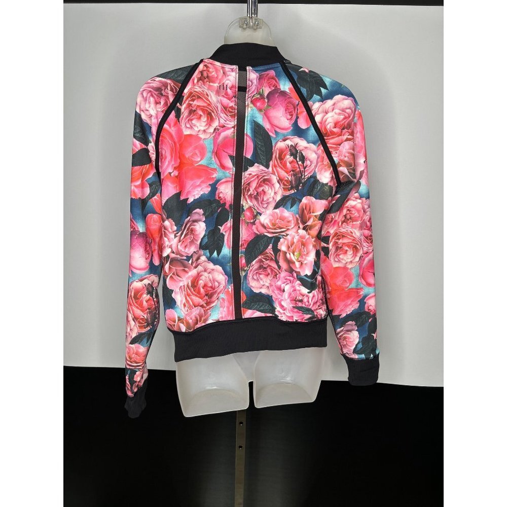 Lululemon Hold Your Om Hoodie Jacket Secret Garden Black Floral Zip Size 8 - Picture 5 of 10